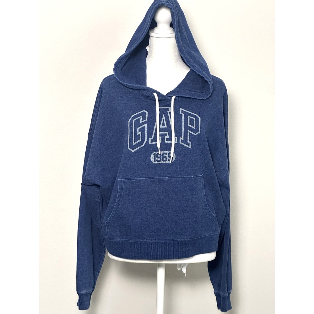GAP Unisex Sweatshirt Hoodie Blue 1969 NWT Denium Style Hoodie